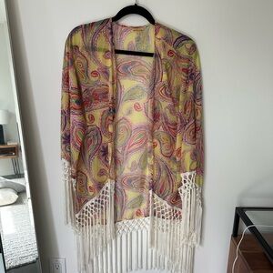 Pilyq Multicolor Paisley Kimono Coverup